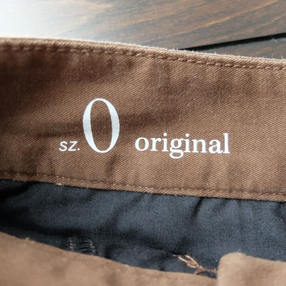 Ann Taylor LOFT Chocolate Brown Cotton Chino Shorts Size 0